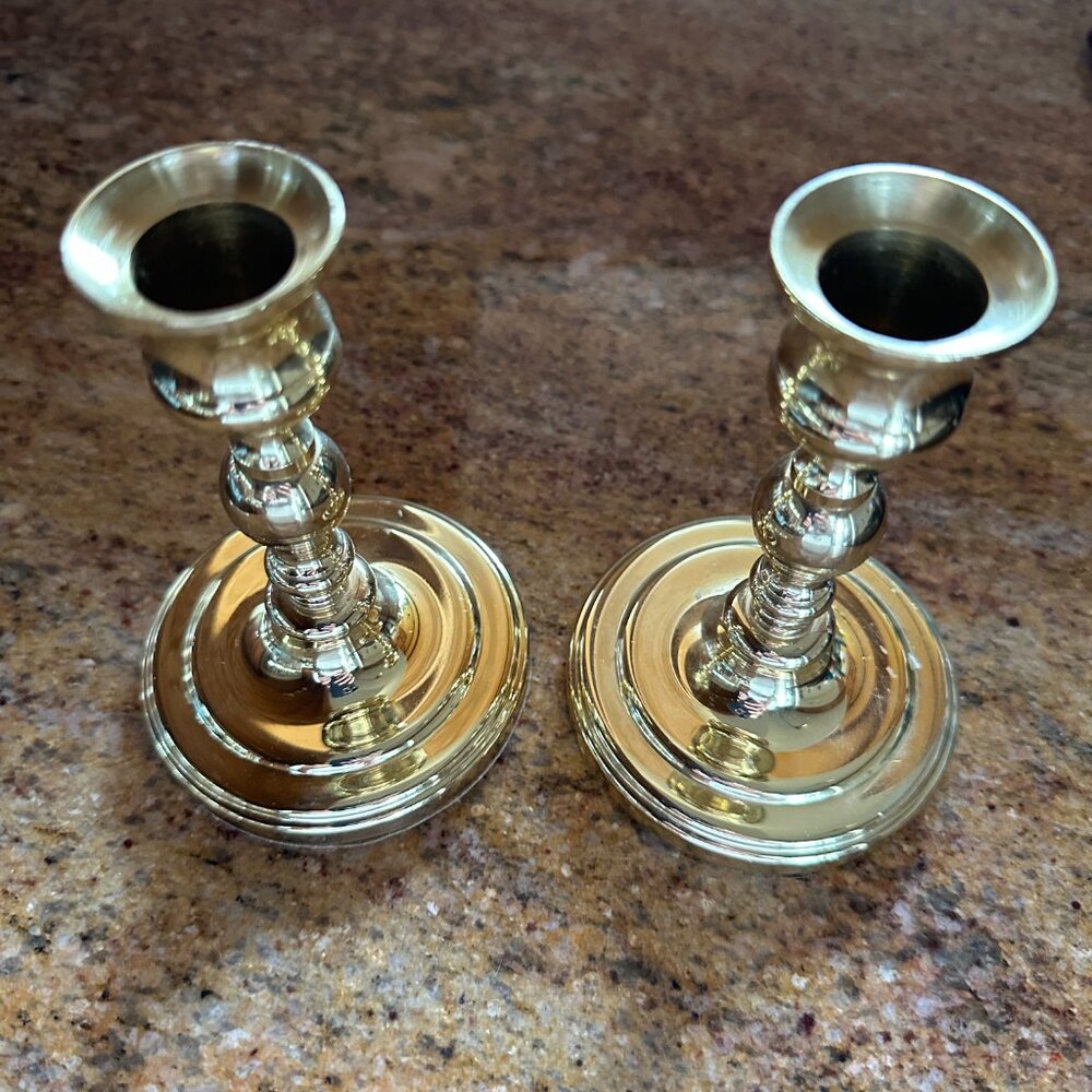 Baldwin Brass Candlesticks 4.75" NWOT